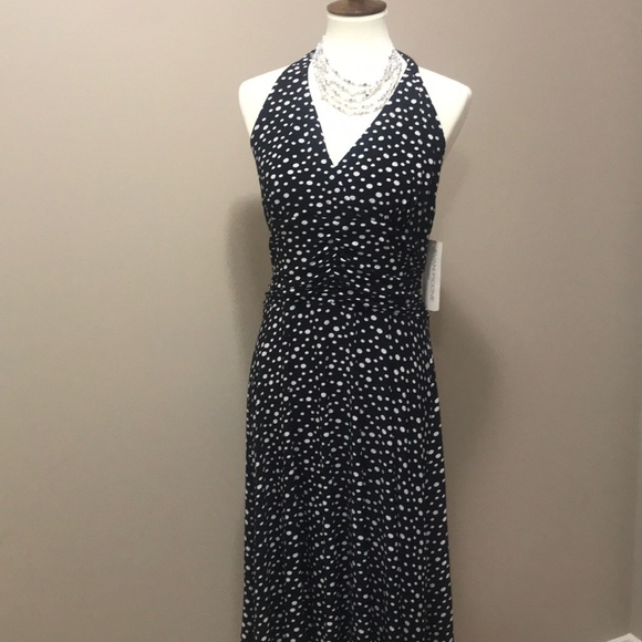 Dresses & Skirts - Black with white polka dot halter dress